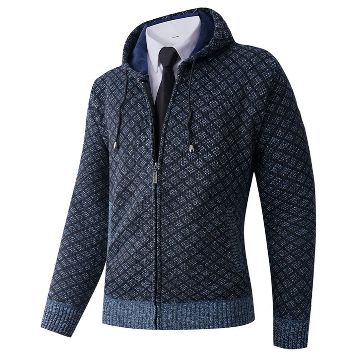 Stylish hooded jacket for men with structured pattern Lune London