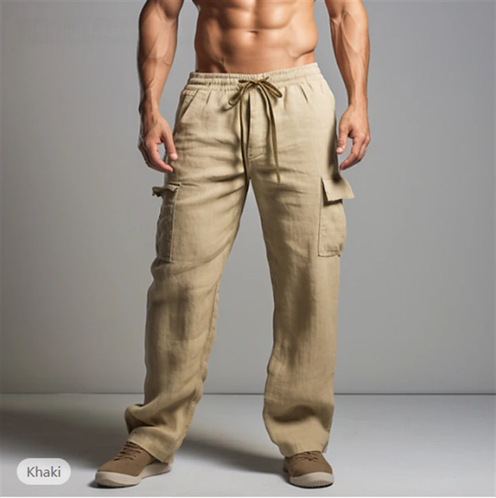 Men's cargo pants with elastic waistband and practical side pockets Lune London