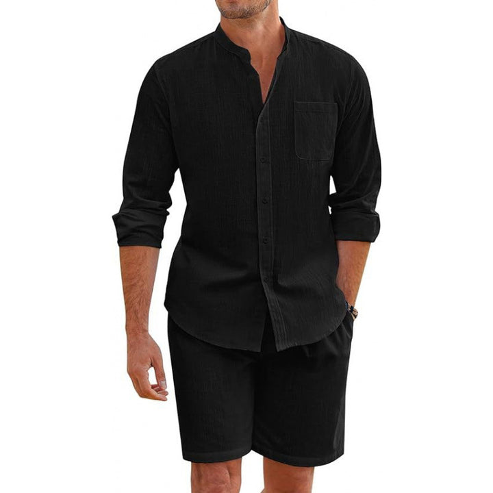 Light linen shirt for men with matching shorts Lune London