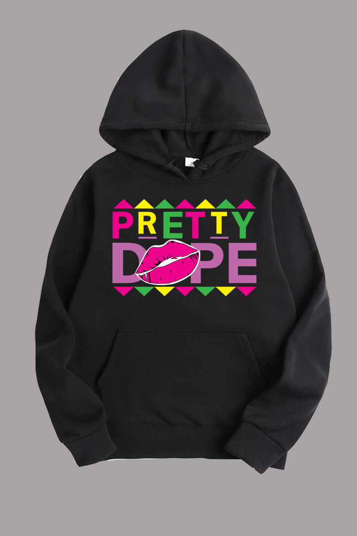 Ladies Hoodie with Creative Graphic Print Lune London