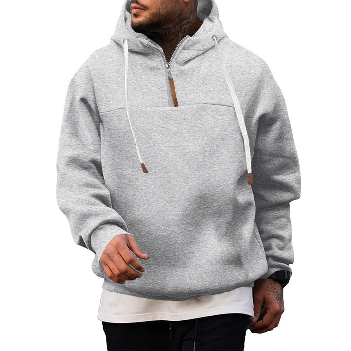 Men's Sporty Hoodie with Innovative Zipper Design Lune London