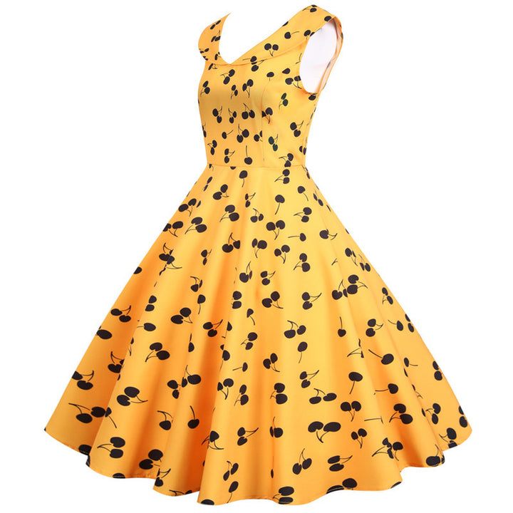 Robe swing femme avec design fruité et jupe évasée Chic & Stil