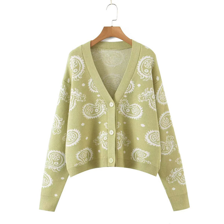 Lady vest with V-neck and floral patterns Chic und Stil