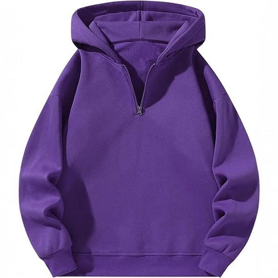 Women's hooded sweatshirt with short zipper and relaxed fit Lune London