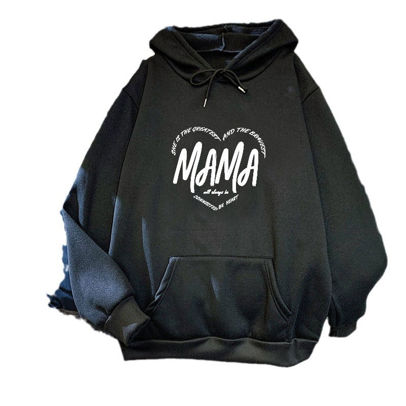 Women's hooded sweatshirt with creative mama motif Chic & Stil