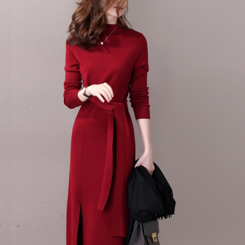 Robe élégante wrap pour femmes avec décolleté en V profond et fente sur le côté Chic & Stil