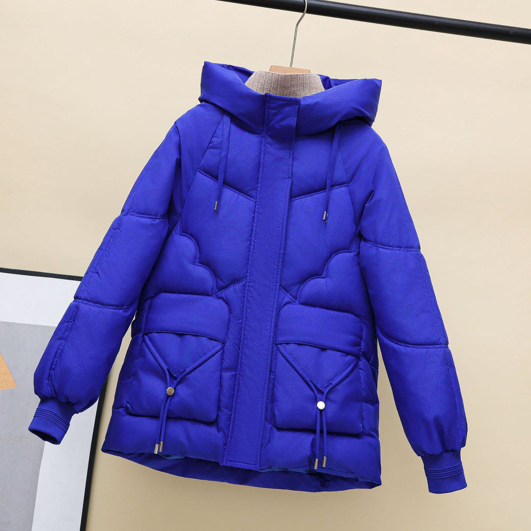 Women's Padded Winter Jacket with Hood and Heart Details Lune London