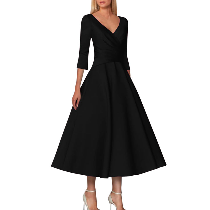 Ladies Elegant Midi Wrap Dress Lune London