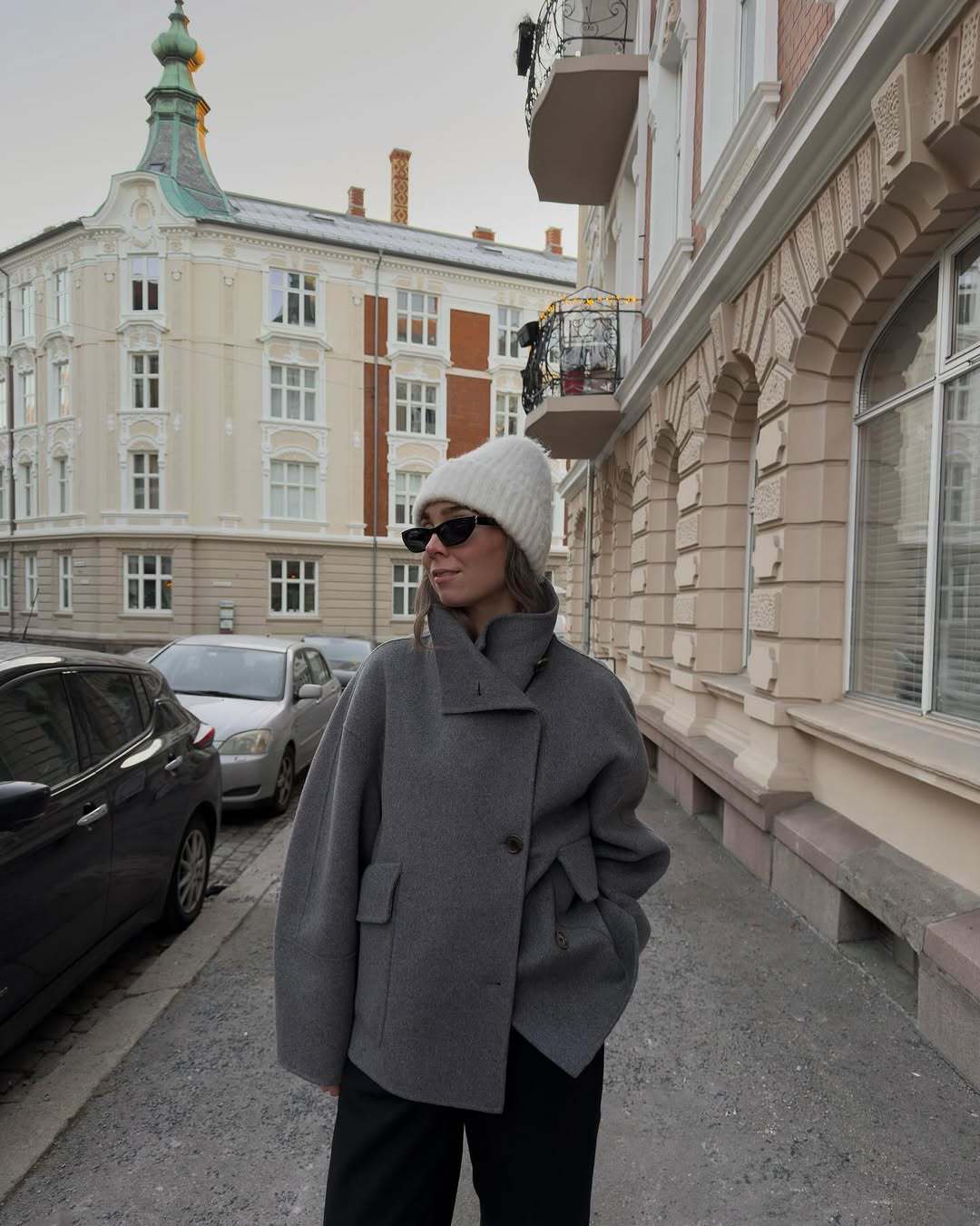 Manteau en laine surdimensionné pour femmes Chic & Stil