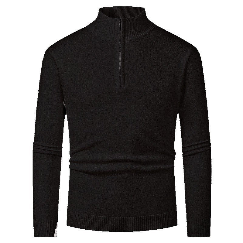 Men's sweater with half-zip and modern high collar Lune London