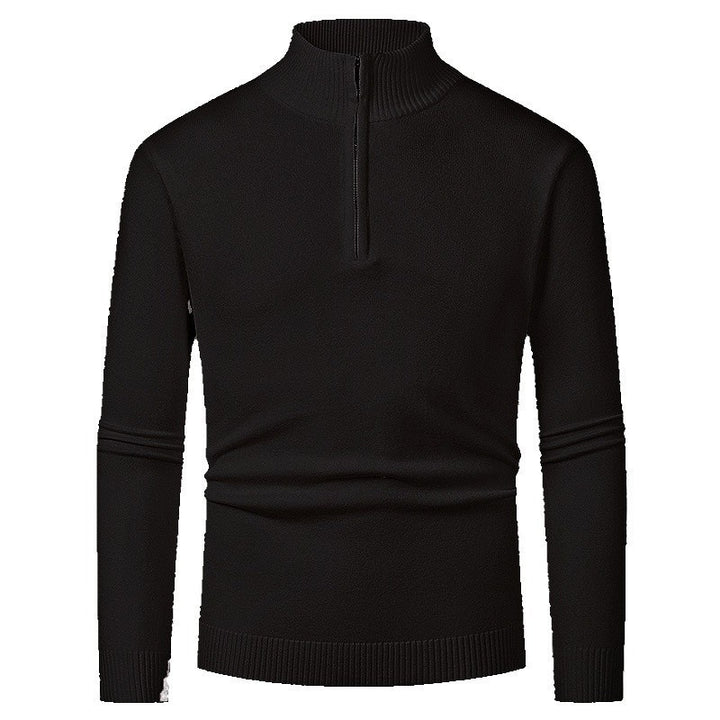 Men's sweater with half-zip and modern high collar Lune London