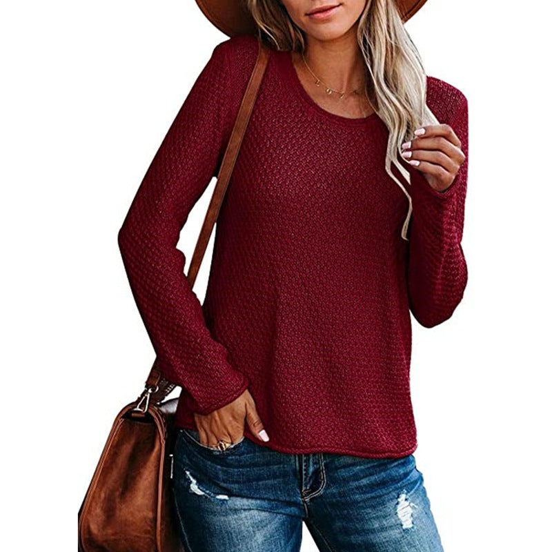 Knit sweater for women with textured pattern and casual fit Lune Londonl