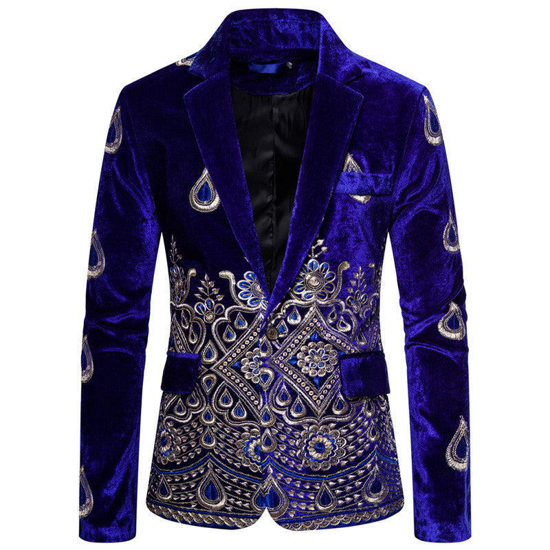 Elegant velvet jacket for men with elaborate decorations Lune London