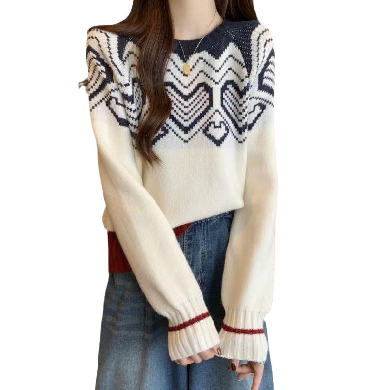 Comfortable knit sweater for women with graphic pattern Lune London