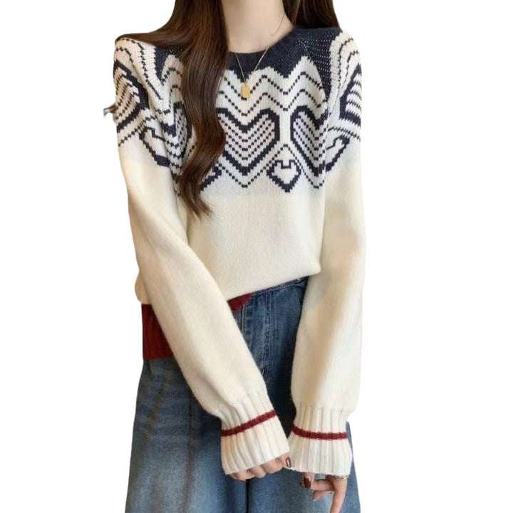 Comfortable knit sweater for women with graphic pattern Lune London