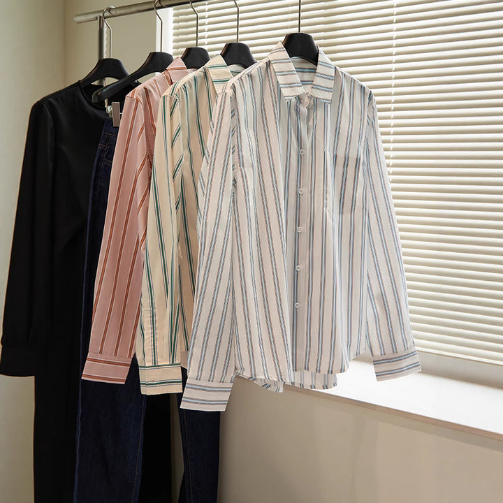 Chemisier Rayé Surdimensionné pour Femme Chic & Stil
