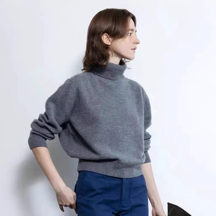 Pull à manches longues pour dames avec col montant Chic & Stil
