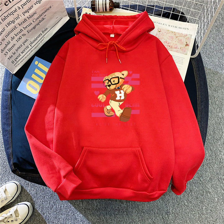 Women's hoodie with funny bear motifs and unique graphic print Chic & Stil