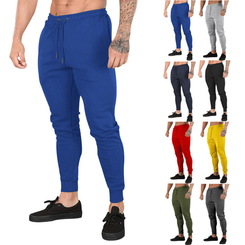 Men's sporty jogger pants with elastic waistband and practical zip pockets Lune London