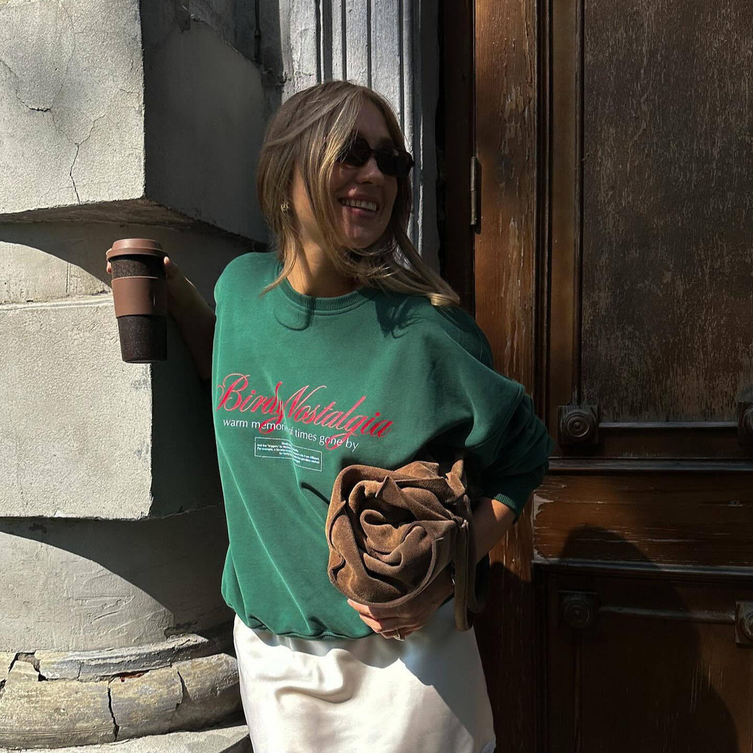 Ladies casual sweatshirt with creative print and pleasant comfort Lune London
