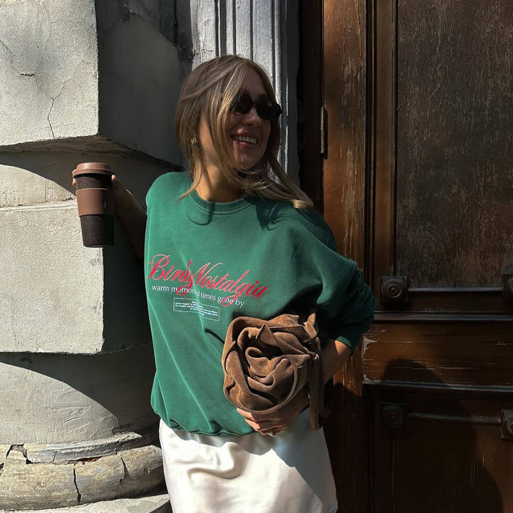 Ladies casual sweatshirt with creative print and pleasant comfort Lune London