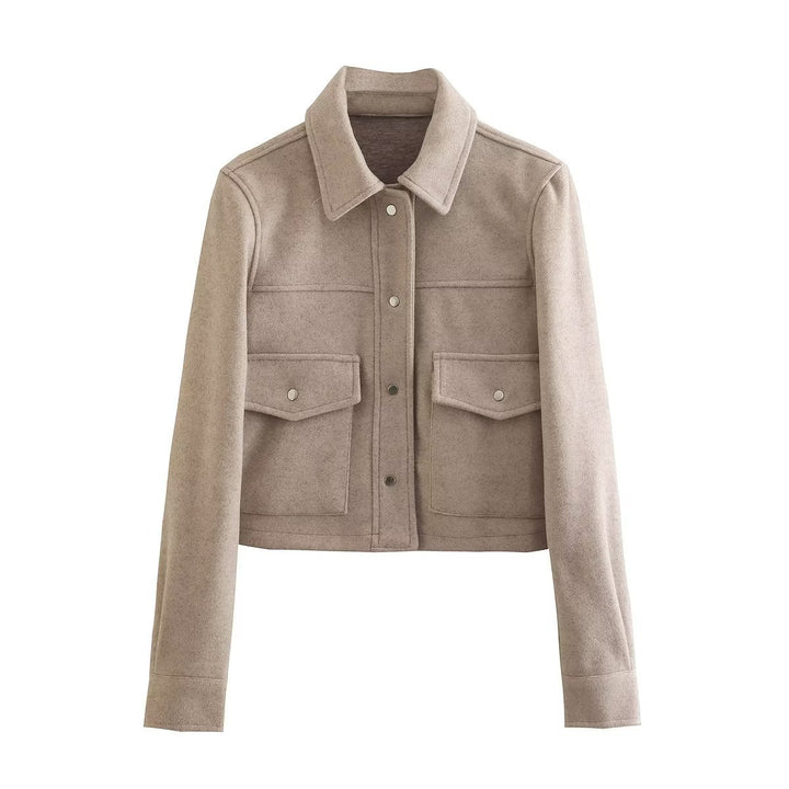 Short jacket for women made of high-quality material with practical chest pockets Lune London