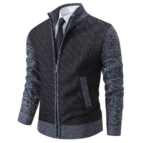 Elegant hybrid jacket for men with quilted design and refined knitted sleeves Lune London