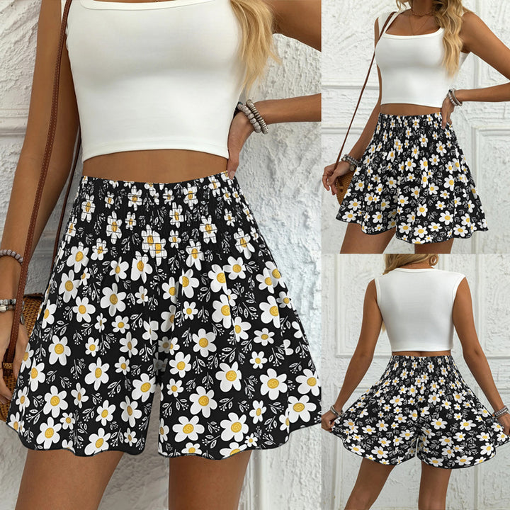 Shorts Lune London à coupe décontractée imprimé floral pour femmes