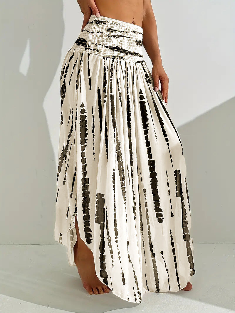 Ladies Long and Airy Skirt with an Innovative Striped Pattern Lune London