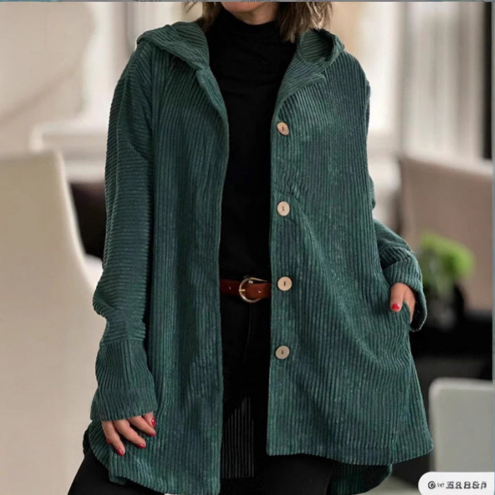 Ladies casual ribbed knit hoodie Lune London