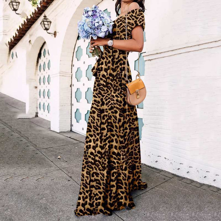 Robe maxi femme avec design sans épaule et fente latérale Chic & Stil