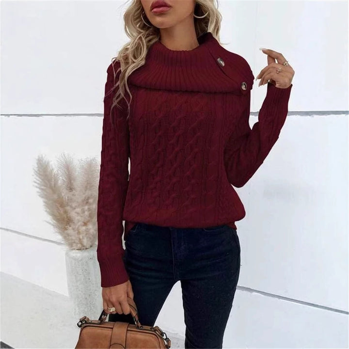 Ladies oversized knit sweater with chic and style