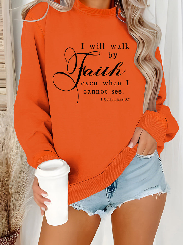 Sweatshirt pour femmes avec inscription inspirante et matériau doux Chic & Stil