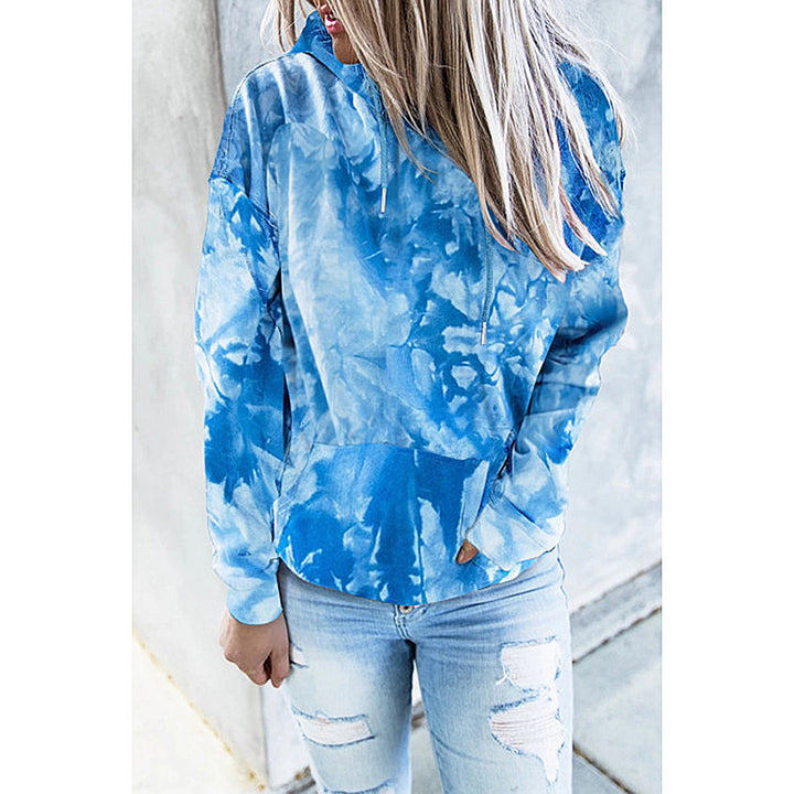 Hooded sweatshirt for women with a unique batik pattern Lune London
