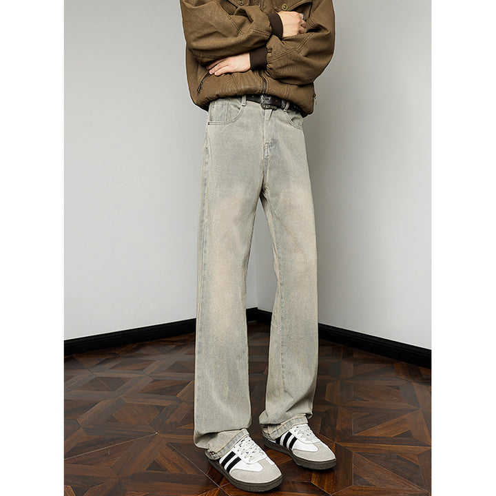 Wide leg denim pants for men with high waist and relaxed fit Lune London