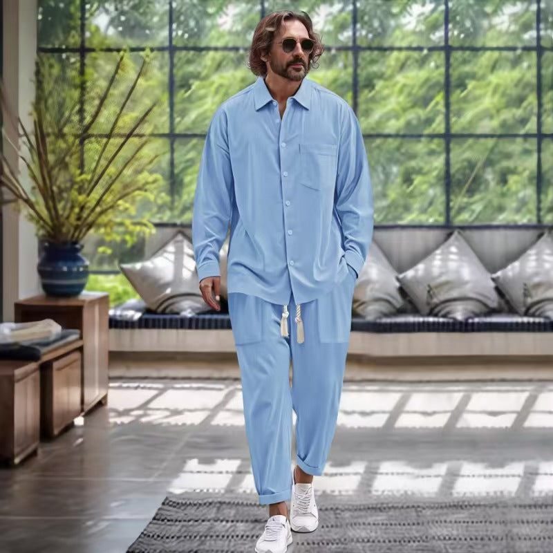 Casual set for men with high-quality satin surface Lune London