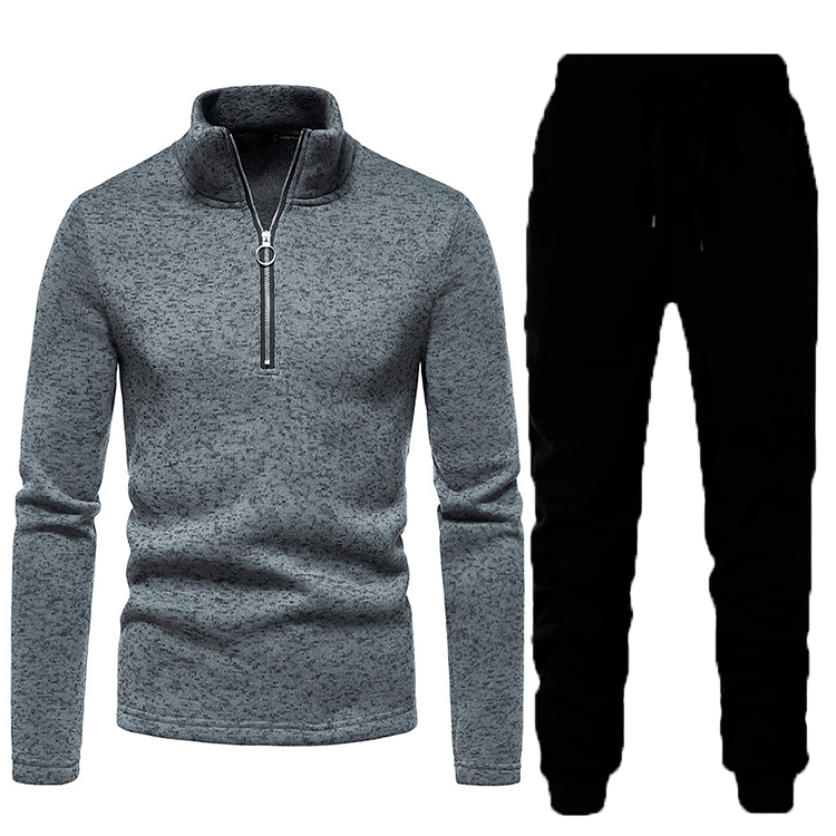 Men's fleece sports tracksuit with zip Lune London