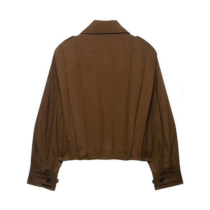 Fashion cropped jacket for women with decorative button details Lune London