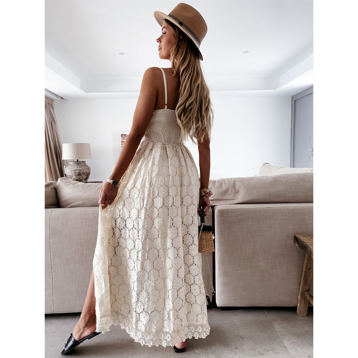 Summer maxi dresses for women with lace ornament Lune London