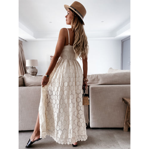Summer maxi dresses for women with lace ornament Lune London