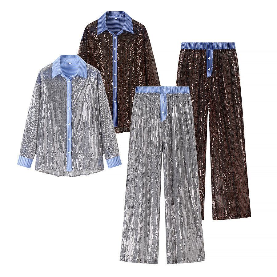 Ensemble de Pyjama Glamour pour Femmes avec Sequins Chic & Stil