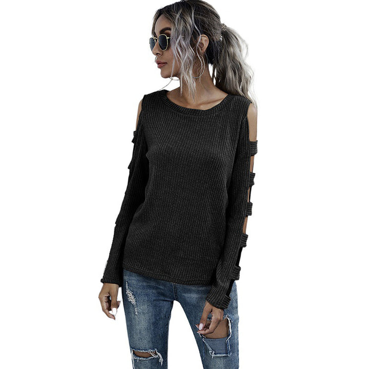 Women Ribbed Sleeveless Décolleté Top Lune London