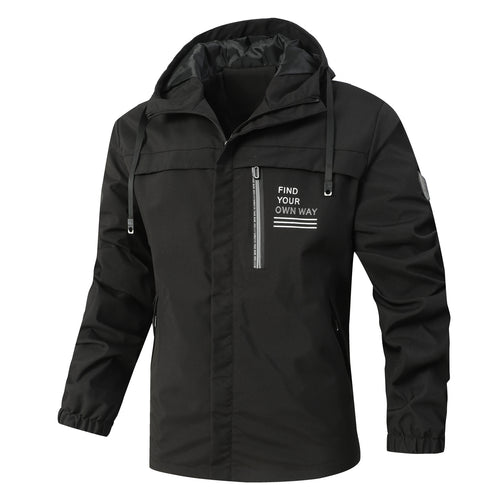Lightweight men's jacket with adjustable hood Lune London