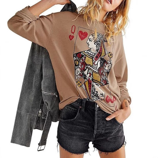 Long sleeve blouse for ladies with royal pattern Lune London