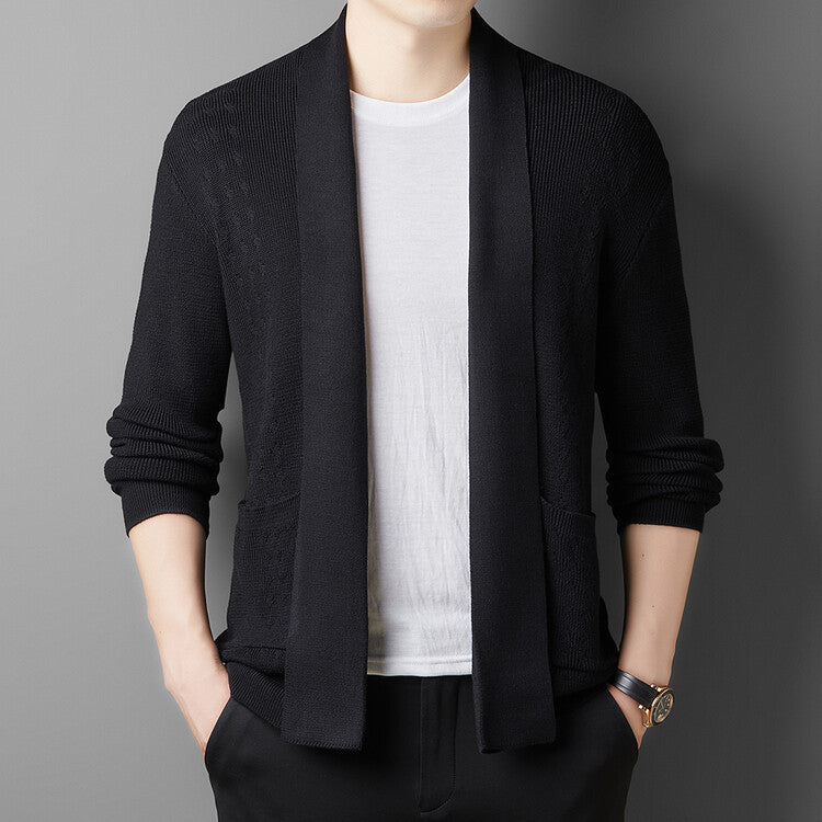 Jacket sweater for men with a modern cut and practical pockets Lune London