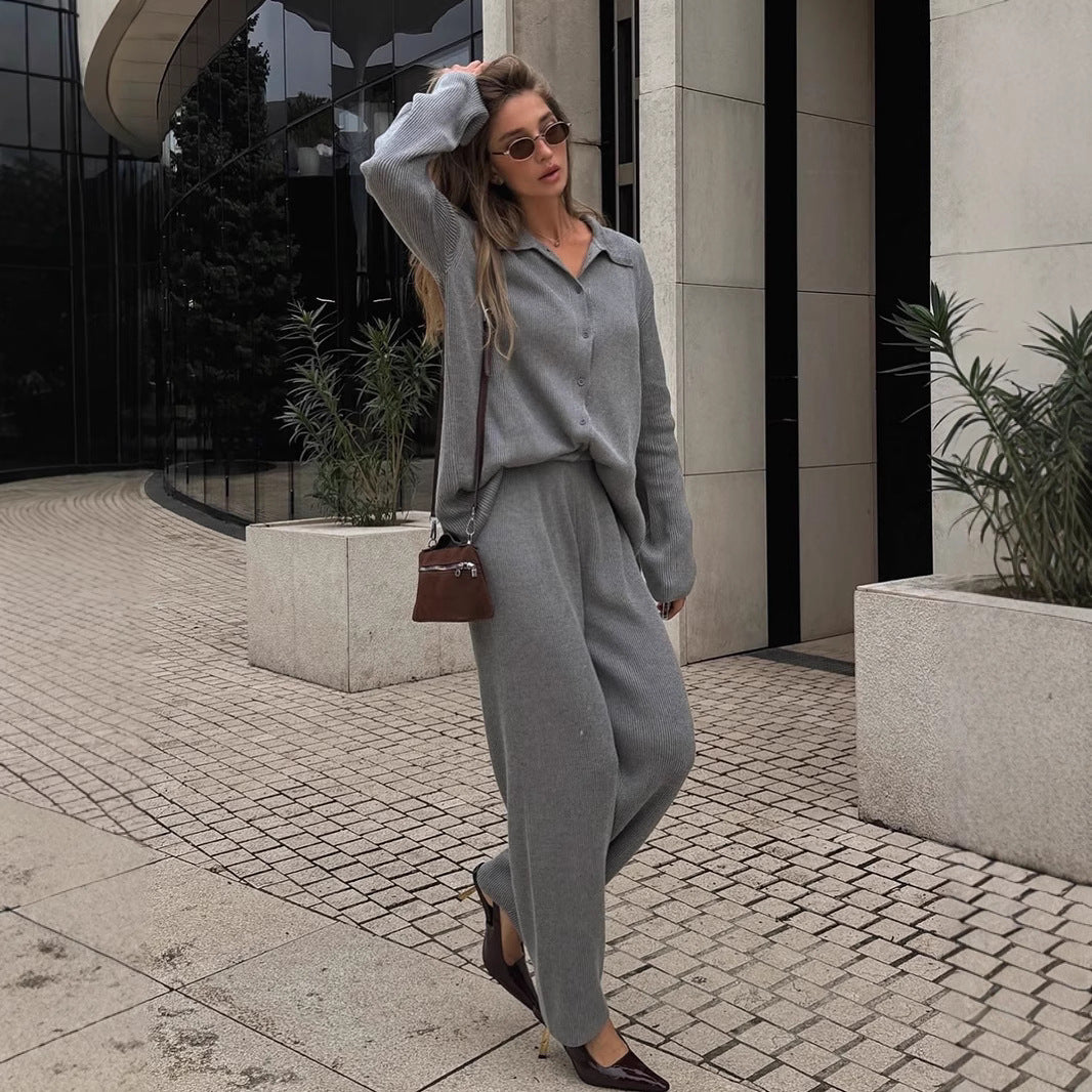 Women Comfortable Cotton Knit Set Lune London