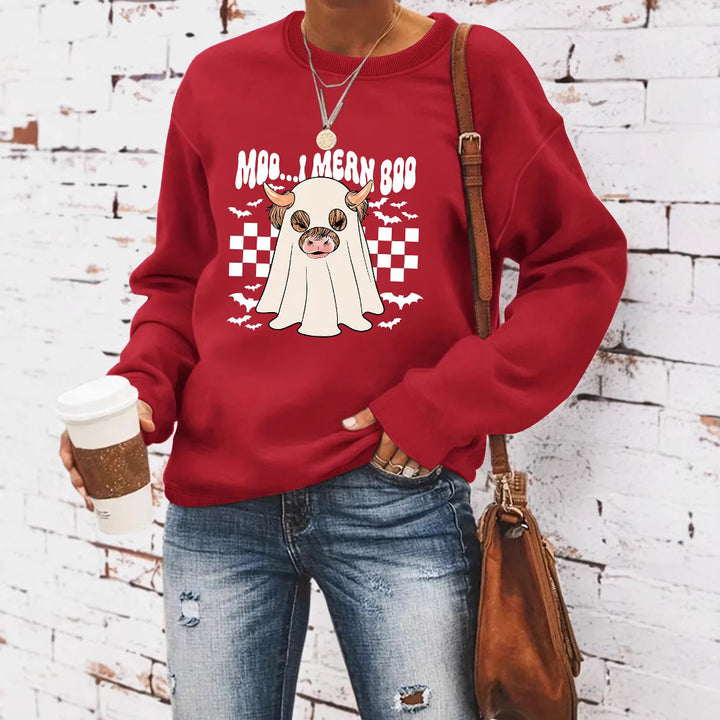 Sweatshirt pour femmes au design joyeux d'Halloween Chic & Stil