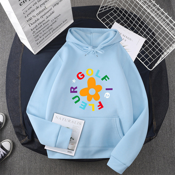 Women's hoodie with creative floral graphic design and comfortable fit Lune London