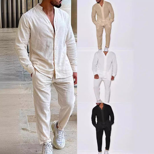 Light linen casual suit for men Lune London