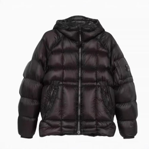 Women's warm quilted jacket with adjustable hood collar and practical piped pockets Lune London